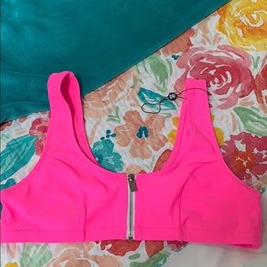 Blackbough Zip-up pink swim top XL